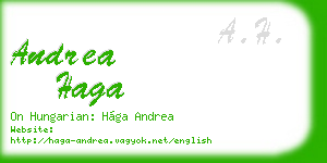 andrea haga business card