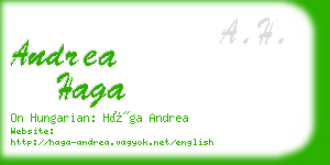 andrea haga business card